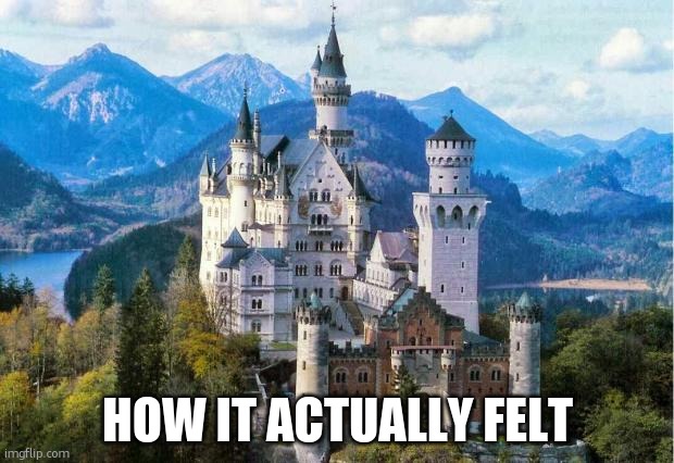 Castle | HOW IT ACTUALLY FELT | image tagged in castle | made w/ Imgflip meme maker
