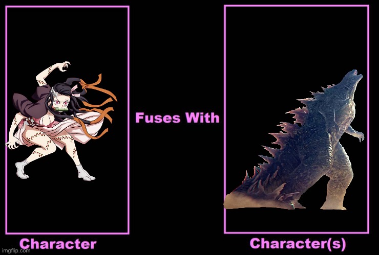 What If Nezuko Fuses With Godzilla | image tagged in demon slayer,godzilla | made w/ Imgflip meme maker