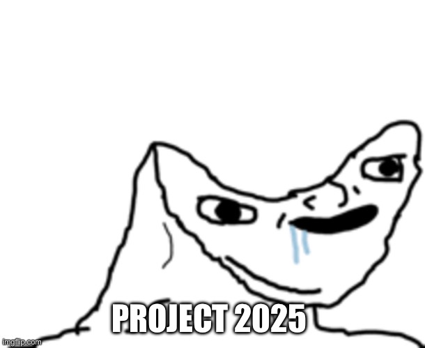 Project2025 | PROJECT 2025 | image tagged in canoe head wojak | made w/ Imgflip meme maker