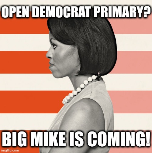 Big Mike is Coming! | OPEN DEMOCRAT PRIMARY? BIG MIKE IS COMING! | image tagged in memes,politics,democrats,republicans,obama,trending | made w/ Imgflip meme maker
