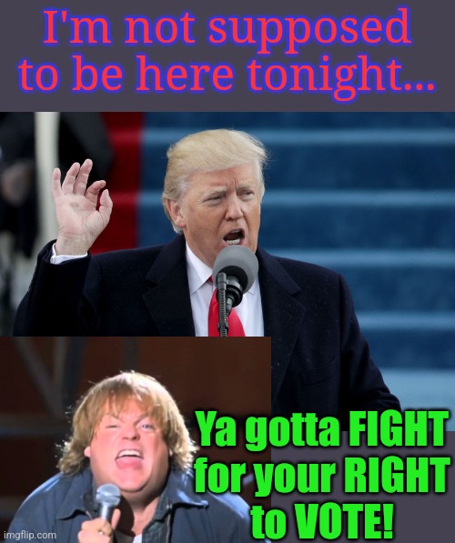 Biggest threat to democracy = Dead people still on voter rolls | I'm not supposed to be here tonight... Ya gotta FIGHT
for your RIGHT
to VOTE! | image tagged in donald trump speech,trump 2024,hillary for prison,cnn fake news,msm lies,liberal vs conservative | made w/ Imgflip meme maker