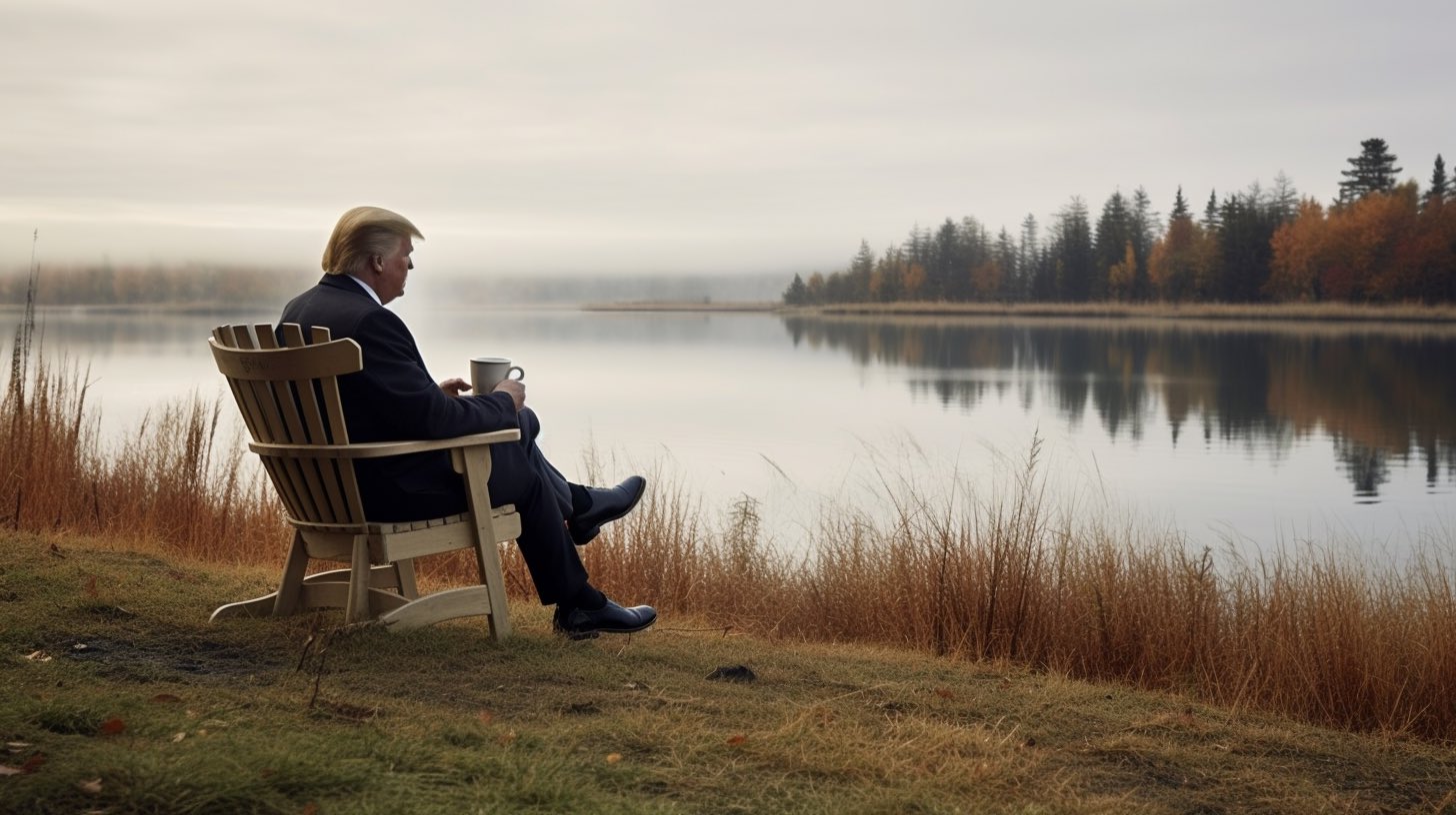 Trump and Coffee Blank Meme Template