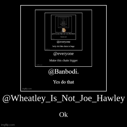 @Wheatley_Is_Not_Joe_Hawley | Ok | image tagged in funny,demotivationals | made w/ Imgflip demotivational maker
