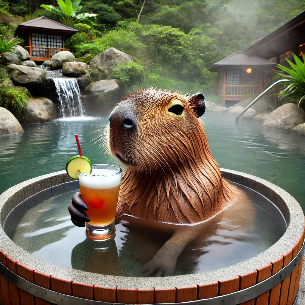 High Quality Capybara self care Blank Meme Template