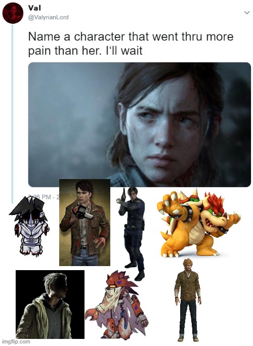 And there's many, many more | image tagged in name one character who went through more pain than her,memes,gaming | made w/ Imgflip meme maker