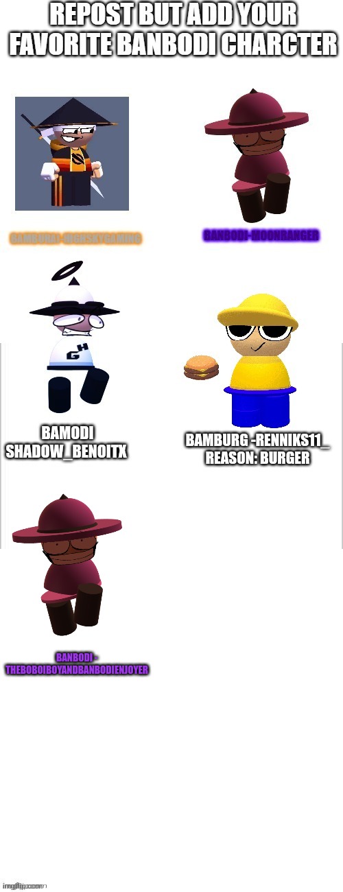 Same with enjenir/moonranger/banbodi. becuz banbodi is my fav character (Banbodi.: Same) | BANBODI - THEBOBOIBOYANDBANBODIENJOYER | image tagged in banbodi | made w/ Imgflip meme maker