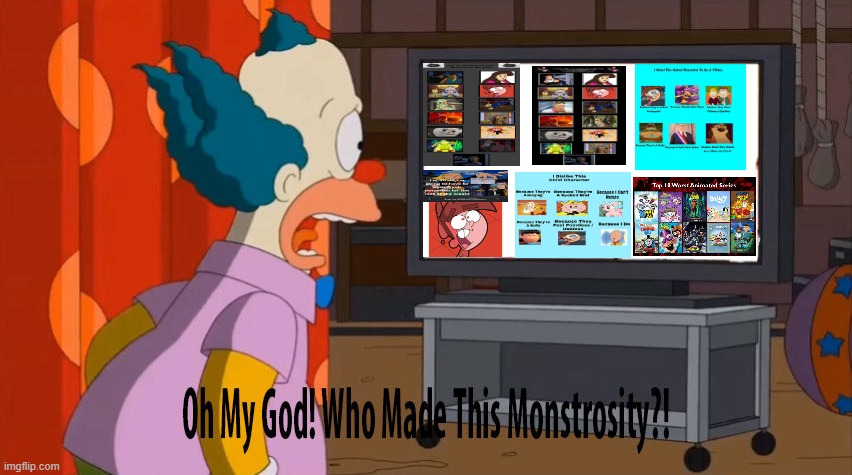 Krusty Watches Octopus1212 | image tagged in the simpsons | made w/ Imgflip meme maker