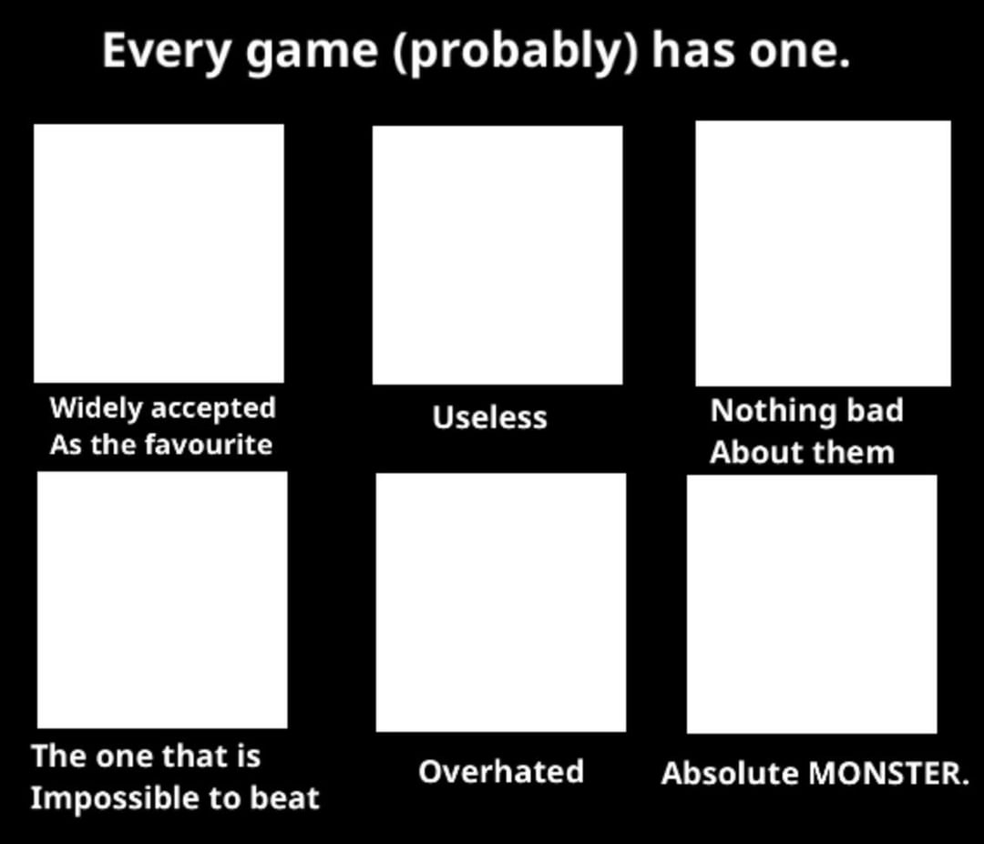 High Quality Every game (probably) has one Blank Meme Template