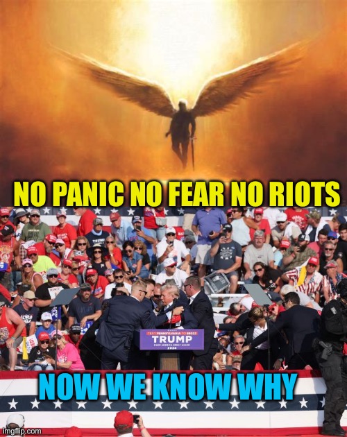 God saves souls and lives | NO PANIC NO FEAR NO RIOTS; NOW WE KNOW WHY | image tagged in gif,president trump,grace,assault | made w/ Imgflip meme maker