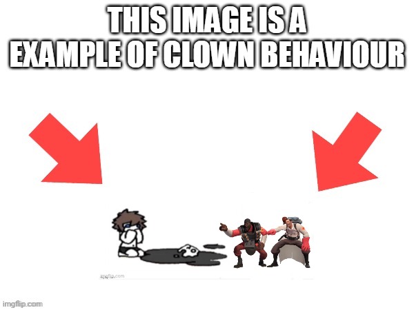 This image is a example of clown behaviour | image tagged in this image is a example of clown behaviour | made w/ Imgflip meme maker