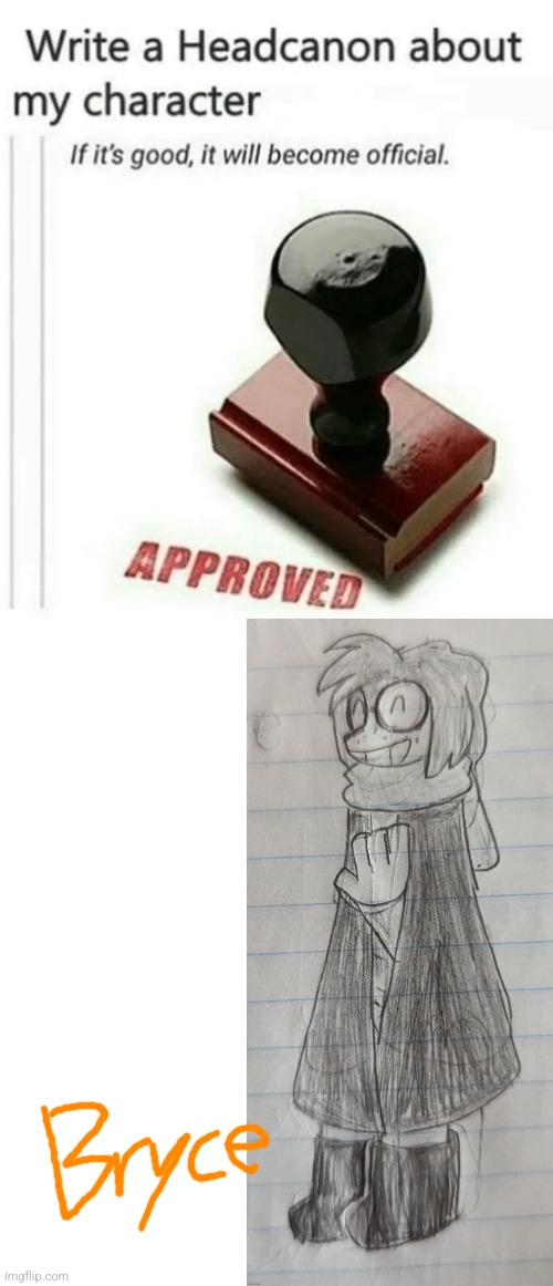 write a headcanon about my character | image tagged in write a headcanon about my character | made w/ Imgflip meme maker