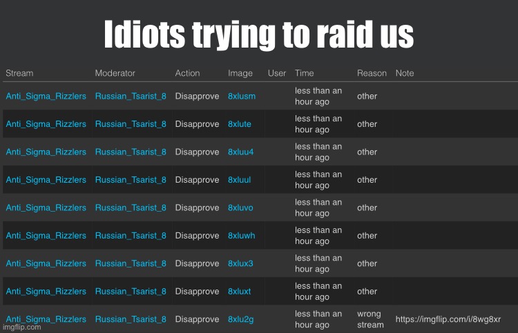 Idiots trying to raid us | made w/ Imgflip meme maker