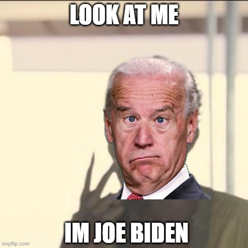 joe biden | LOOK AT ME; IM JOE BIDEN | image tagged in memes,look at me | made w/ Imgflip meme maker