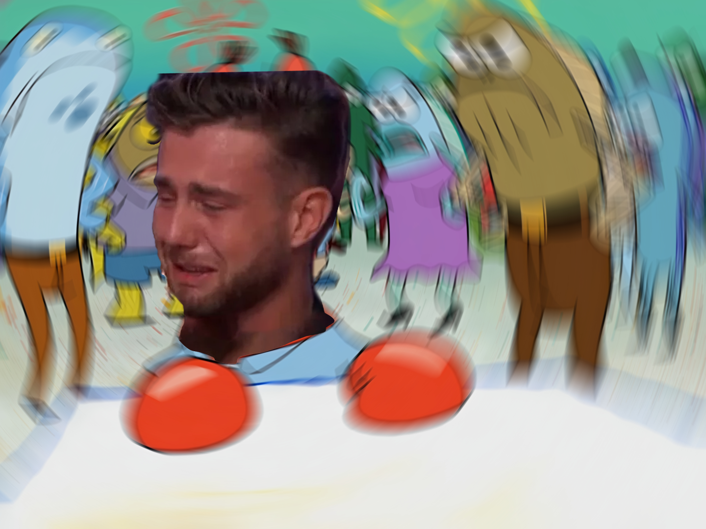 High Quality Harry Jowsey Crying Mr. Krabs Confused meme Blank Meme Template