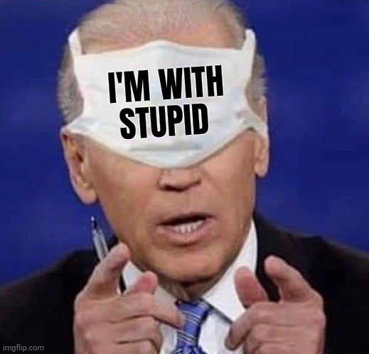 CREEPY UNCLE JOE BIDEN | I'M WITH STUPID | image tagged in creepy uncle joe biden | made w/ Imgflip meme maker