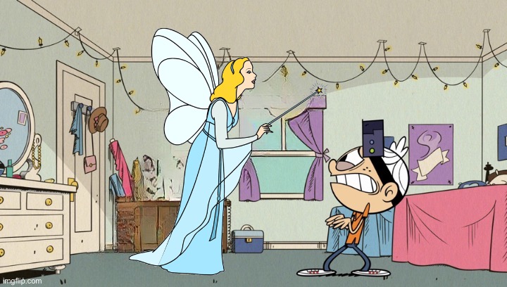 The Blue Fairy Visits Lincoln | image tagged in the loud house,lincoln loud,disney,pinocchio,nickelodeon,lori loud | made w/ Imgflip meme maker