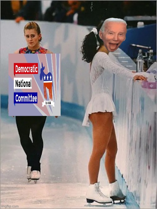 Figure skating | image tagged in figure skating,joe biden,democrats | made w/ Imgflip meme maker