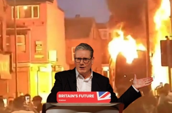 High Quality Starmer Riots Blank Meme Template