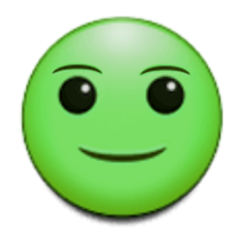 High Quality Green smile emoji Blank Meme Template