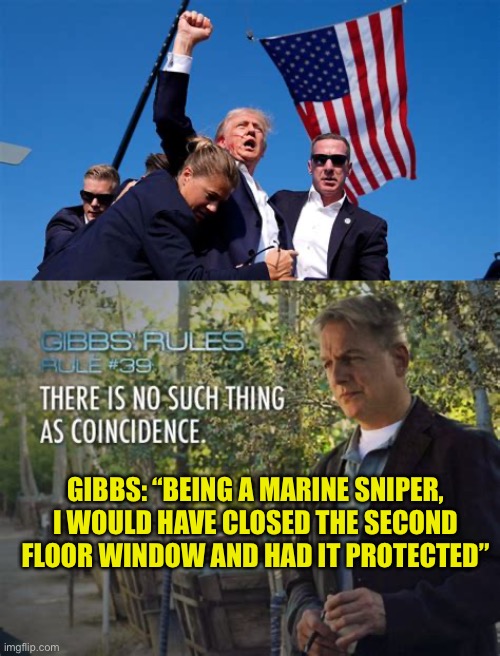 Secret Service director is patsy #2 patsy #1 is dead | GIBBS: “BEING A MARINE SNIPER, I WOULD HAVE CLOSED THE SECOND FLOOR WINDOW AND HAD IT PROTECTED” | image tagged in gifs,assassination,hoax,secret service | made w/ Imgflip meme maker