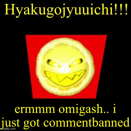 j | ermmm omigash.. i just got commentbanned | image tagged in hyaku | made w/ Imgflip meme maker