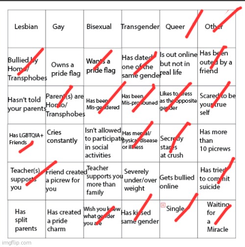 LGBTQIA+ Bingo!! | image tagged in lgbtqia bingo | made w/ Imgflip meme maker