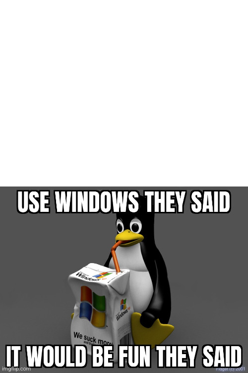 Use Windows They Said... | image tagged in never forget | made w/ Imgflip meme maker