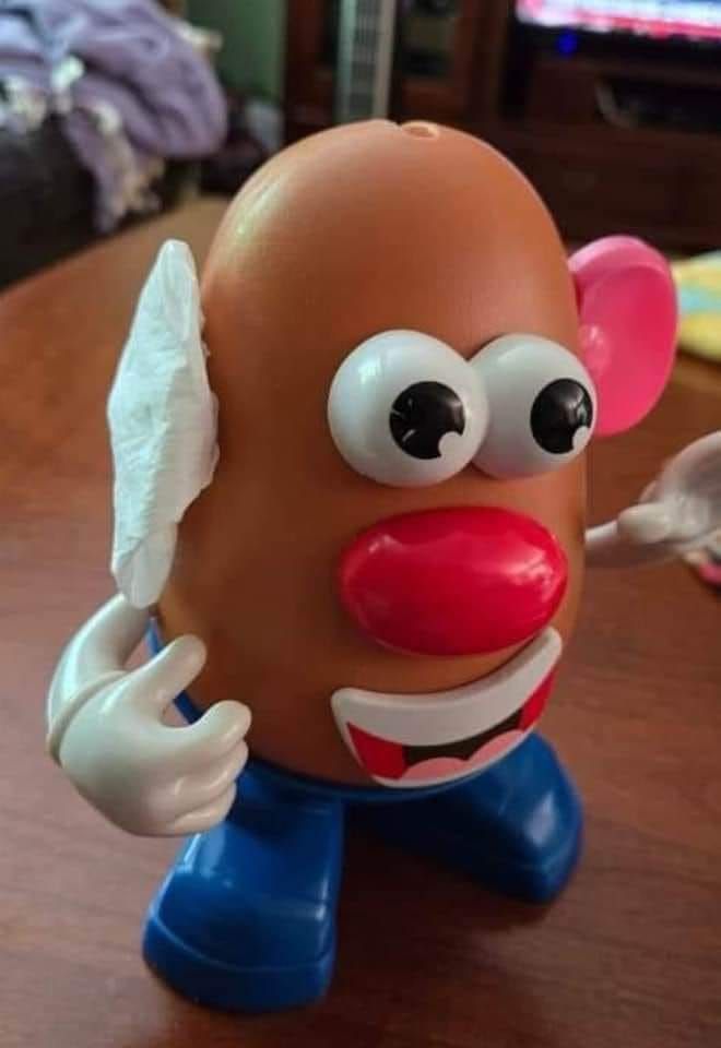 High Quality Mr. Potato Head Trump assassination ear Blank Meme Template