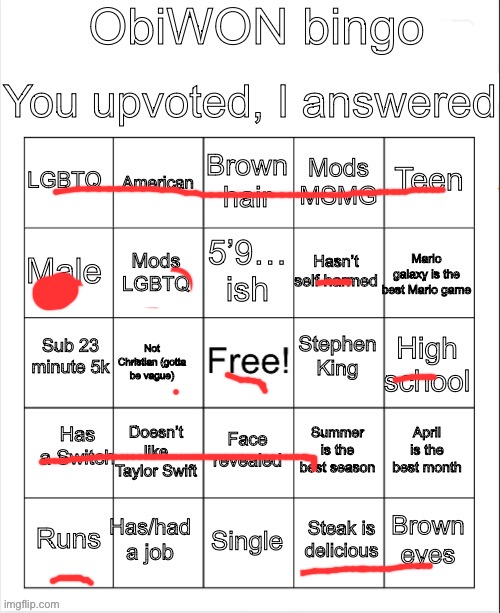 ObiWON bingo | image tagged in obiwon bingo | made w/ Imgflip meme maker