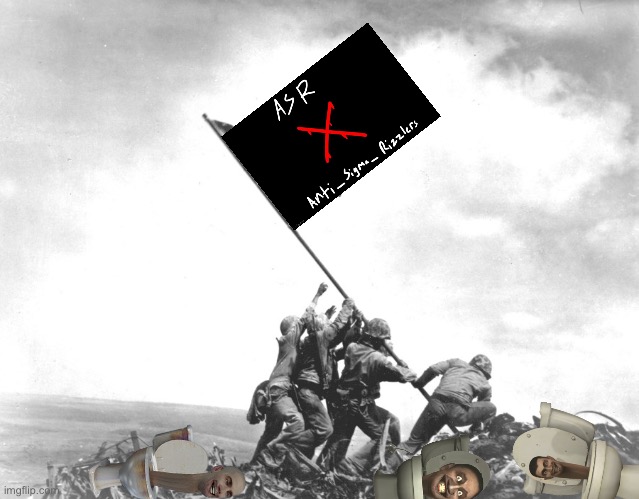 The stream is ours! | image tagged in flag raising | made w/ Imgflip meme maker