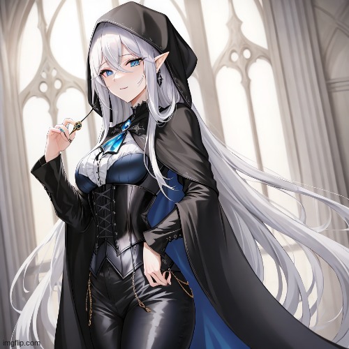 More white haired Veronica. :) | image tagged in ai generated,unstable diffuison | made w/ Imgflip meme maker