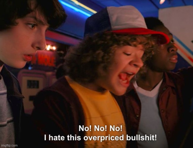 This show was great,honestly one of the few shows that I actually liked. | image tagged in stranger things overpriced | made w/ Imgflip meme maker