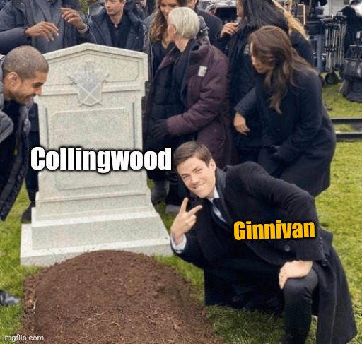 Ginnivan x Pies | Collingwood; Ginnivan | image tagged in grant gustin over grave,afl | made w/ Imgflip meme maker