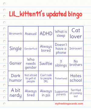 High Quality Lil_kitten11's updated bingo Blank Meme Template