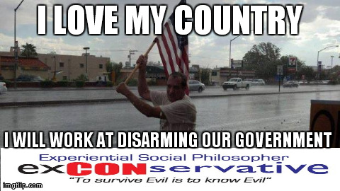 I LOVE MY COUNTRY I WILL WORK AT DISARMING OUR GOVERNMENT | image tagged in love my country | made w/ Imgflip meme maker