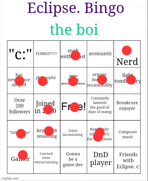 yipee | image tagged in eclipse bingo | made w/ Imgflip meme maker