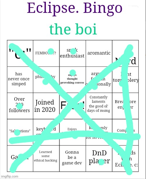 Hello everyone. | image tagged in eclipse bingo | made w/ Imgflip meme maker