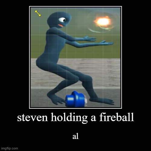 fireball | steven holding a fireball | al | image tagged in funny,demotivationals,fireball | made w/ Imgflip demotivational maker
