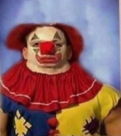 Clown staring Blank Meme Template