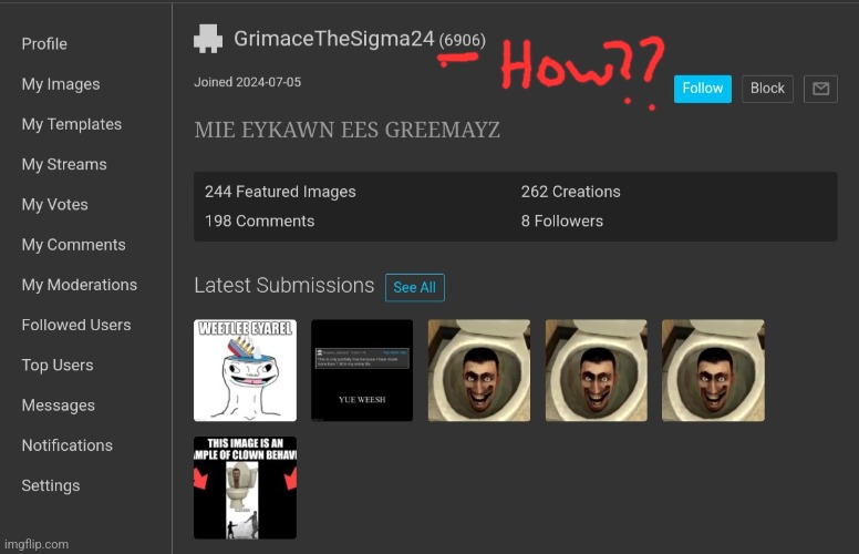 How tf does Grimcringe have so much points? | made w/ Imgflip meme maker