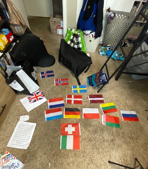 Pt 2 ig (added UK, Sweden, Norway, Iceland, Luxembourg, Netherlands, Latvia, Lithuania, Belarus, Italy, and Russia | image tagged in flags,europe,maps,russia | made w/ Imgflip meme maker