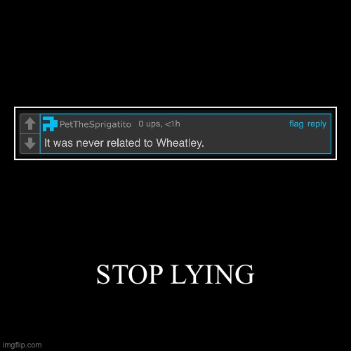 STOP LYING | | image tagged in funny,demotivationals | made w/ Imgflip demotivational maker