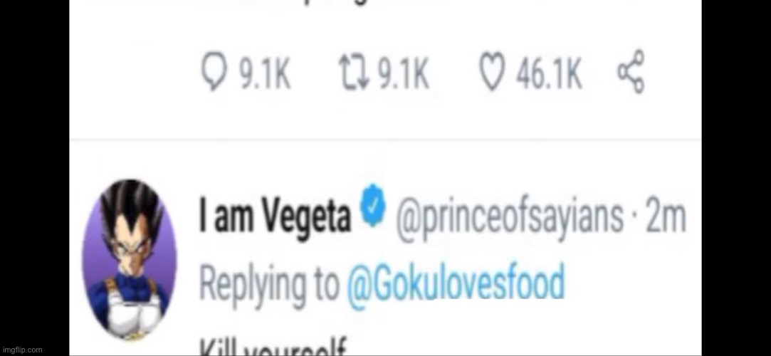 Vegeta has a new temp lmaooo | image tagged in vegeta kys | made w/ Imgflip meme maker