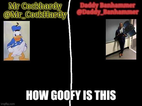 HOW GOOFY IS THIS | image tagged in mr_cockhardy x daddy_banhammer shared | made w/ Imgflip meme maker