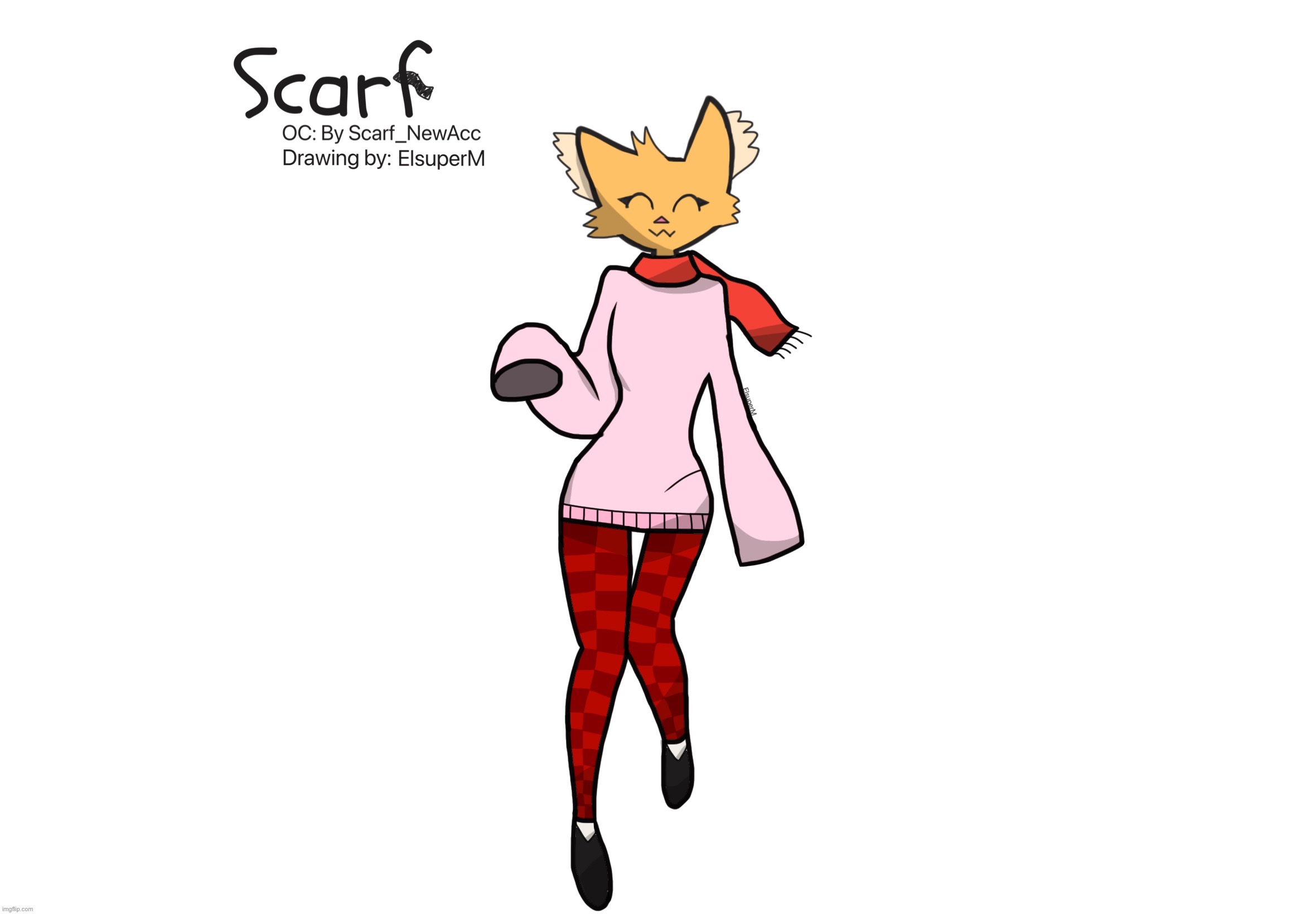 So scarf requests me out of nowhere to draw their oc, so here- | made w/ Imgflip meme maker
