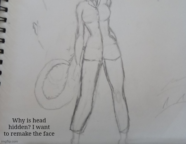 A little sneak peak to a new oc important to the Macropusura story | Why is head hidden? I want to remake the face | made w/ Imgflip meme maker