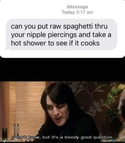 Spaghetti | image tagged in spaghetti,piercings | made w/ Imgflip meme maker