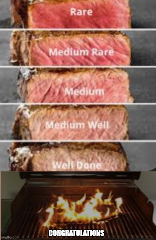 .... | CONGRATULATIONS | image tagged in steak | made w/ Imgflip meme maker