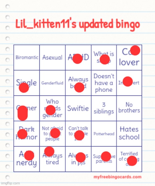 UPI VSM MPY RDVSAR YJR NOMHPRD | image tagged in lil_kitten11's updated bingo | made w/ Imgflip meme maker