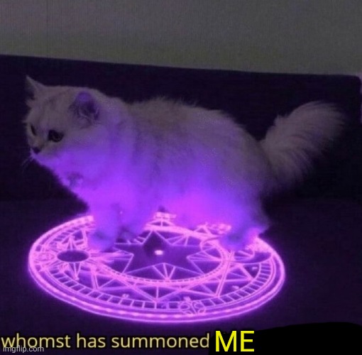 Whomst has summoned the almighty one | ME | image tagged in whomst has summoned the almighty one | made w/ Imgflip meme maker